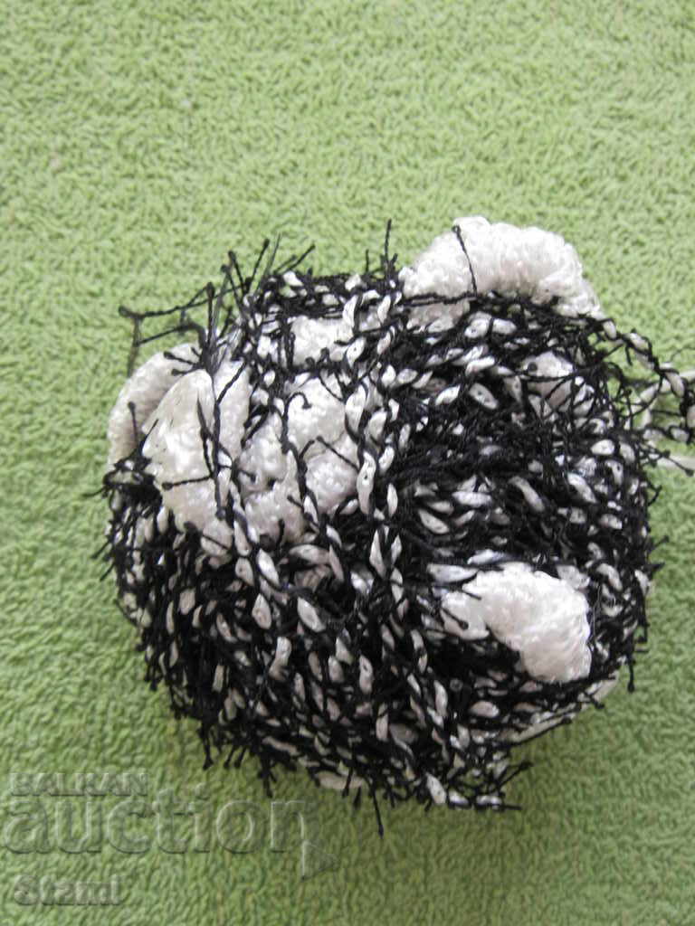 Yarn for decorations black and white