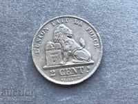Belgia 2 Cent 1863