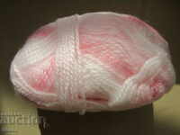 Yarn white and pink-ombre 38 grams