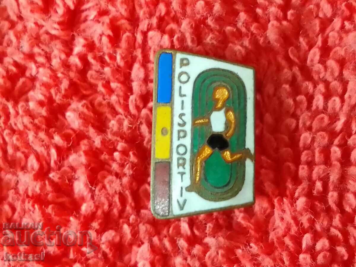 Auction Old sports badge bronze enamel excellent Romania Auction Old sports badge bronze enamel excellent Romania