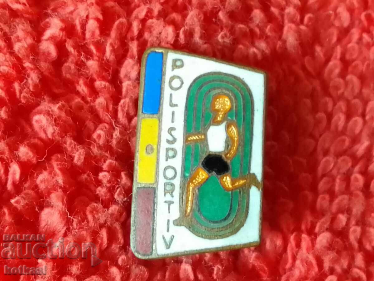 Old sports badge bronze enamel excellent Romania - 5 Old sports badge bronze enamel excellent Romania - 5