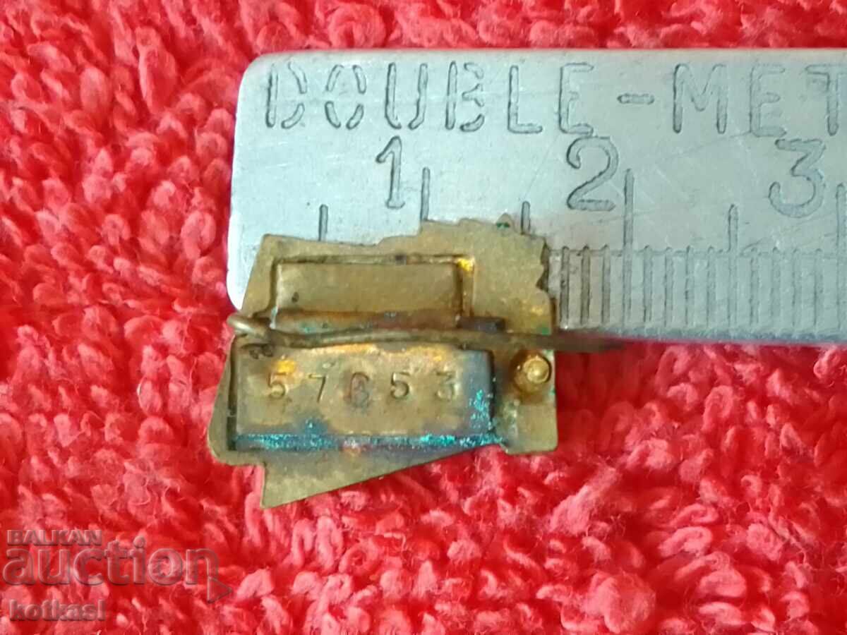 Old Soviet badge bronze enamel Torchbearer Olympus Fire number with price 25.50 BGN | € 13.04