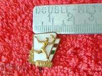 Παλαιό σοσιαλιστικό σήμα μπρονζέ σμάλτο Φωτοφόρος Ολυμπιακή Φλόγα αριθμός