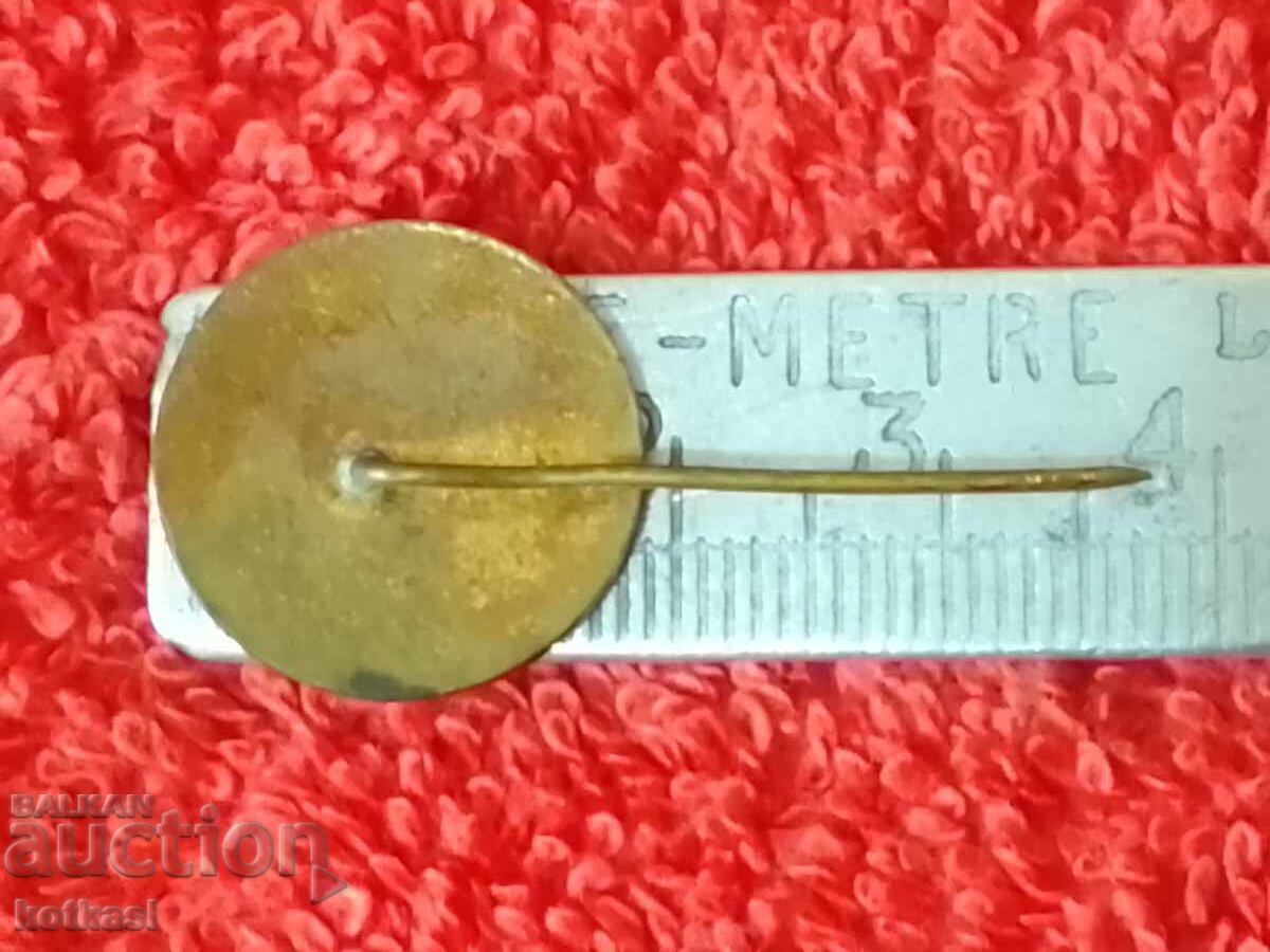 Old sports badge bronze pin enamel Romania excellent with price 21.00 BGN | € 10.74