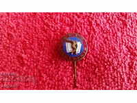 Old sports badge bronze needle enamel Romania excellent