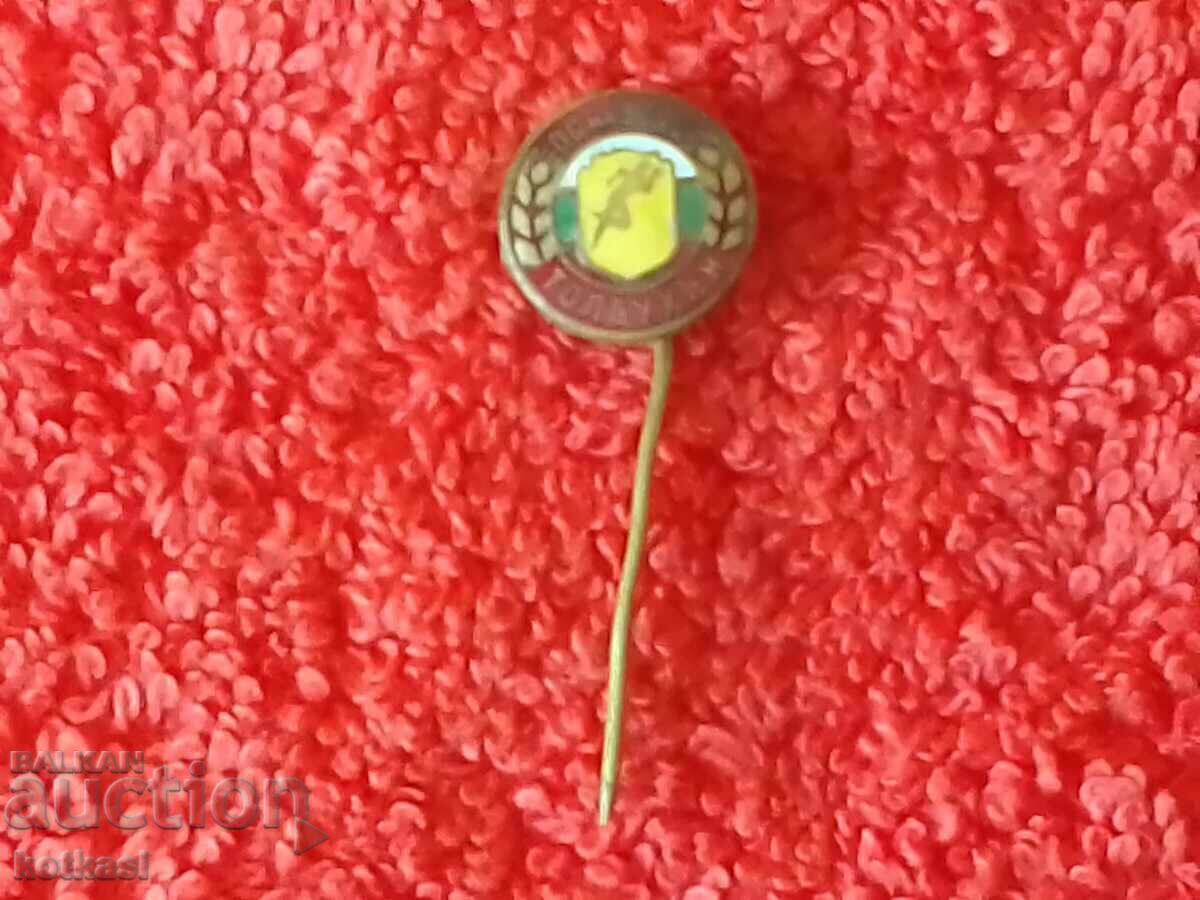 Old badge bronze pin enamel OS of BSFS Tolbukhin - 6 Old badge bronze pin enamel OS of BSFS Tolbukhin - 6