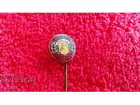 Old badge bronze pin enamel OS of BSFS Tolbukhin