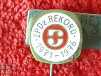 Old badge bronze pin enamel