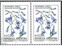 Чиста марка двойка Флора Цвете  1983 от Аржентина