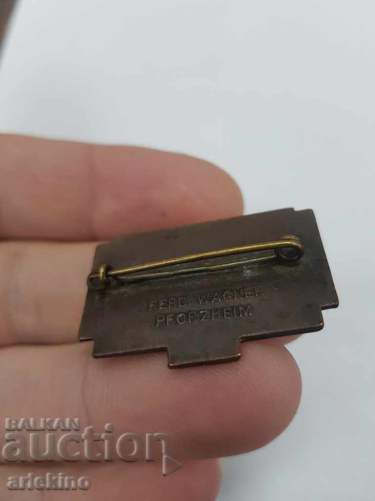 Rare German badge with enamel Kreutzer EMDEN - 5 Rare German badge with enamel Kreutzer EMDEN - 5