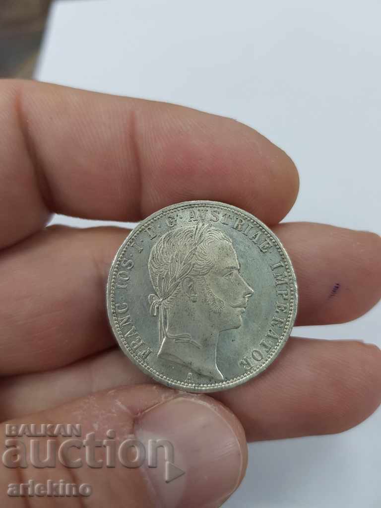 UNC quality Austrian silver coin 1 FL 1860 - 5 UNC quality Austrian silver coin 1 FL 1860 - 5