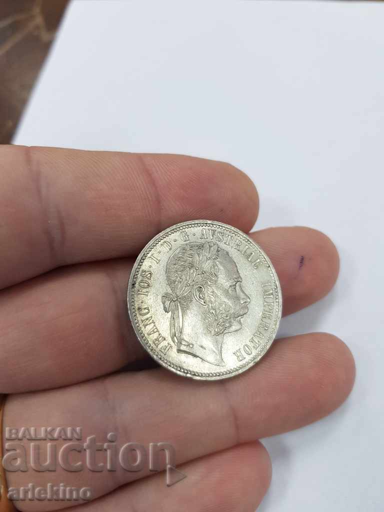 Quality Austrian silver coin 1 FL 1878 - 6 Quality Austrian silver coin 1 FL 1878 - 6