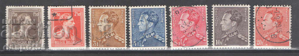 1950-51. Belgia. Regele Leopold - Valori noi.