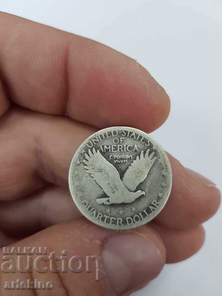 Collectible silver quarter US dollar coin