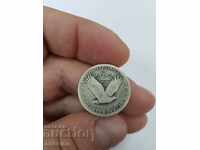 Колекционна сребърна американска монета четвърт долар