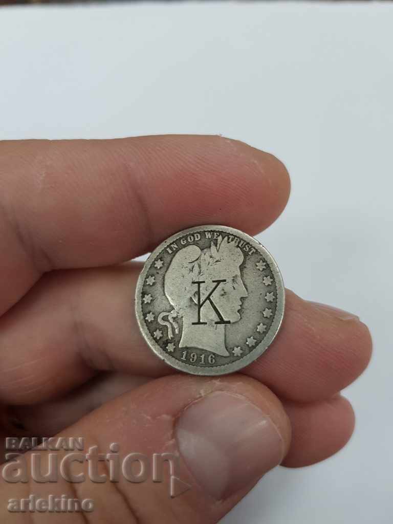 Δημοπρασία Συλλεκτικό ασημένιο νόμισμα αμερικανικού δολαρίου 1916 Δημοπρασία Συλλεκτικό ασημένιο νόμισμα αμερικανικού δολαρίου 1916