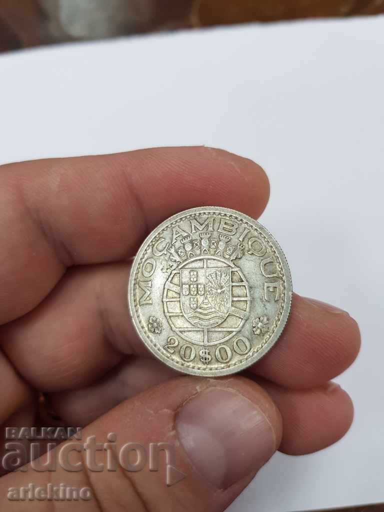 Monedă de argint de colecție Mozambic 1955