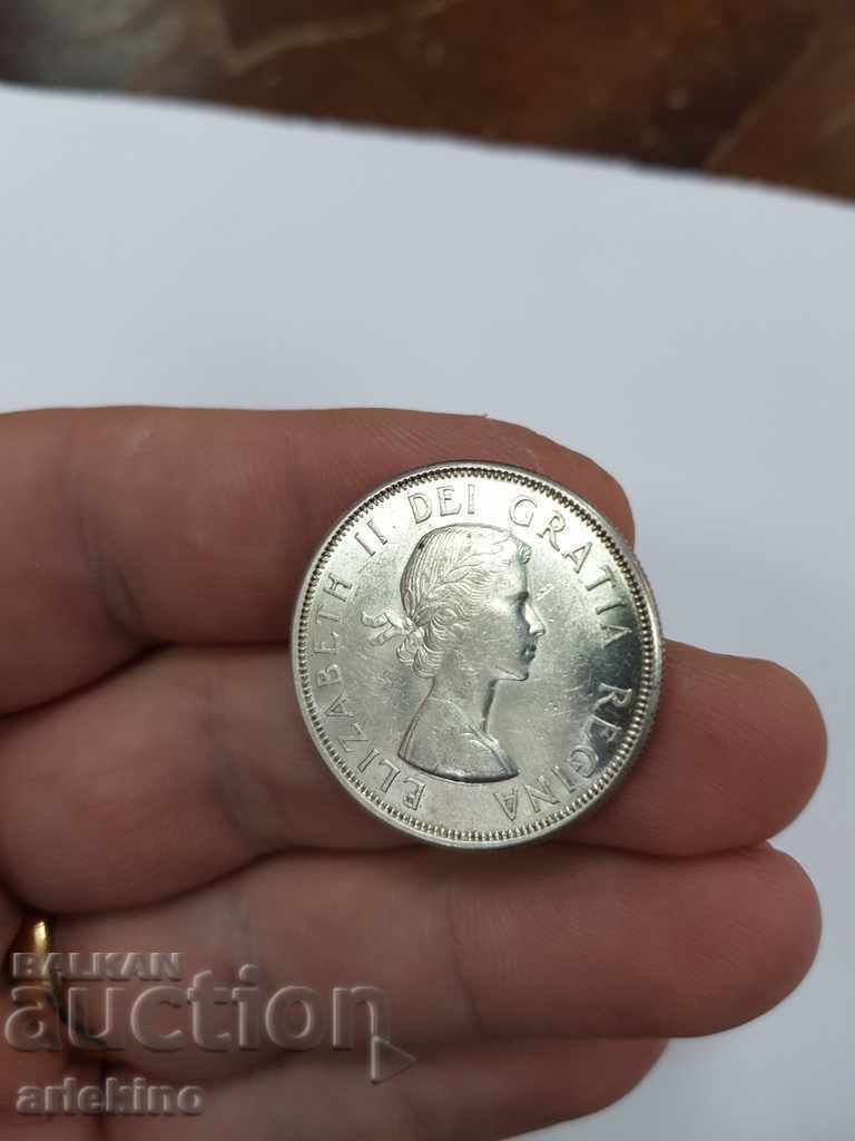 Top quality silver Canadian 50 cent coin 1963 - 6 Top quality silver Canadian 50 cent coin 1963 - 6