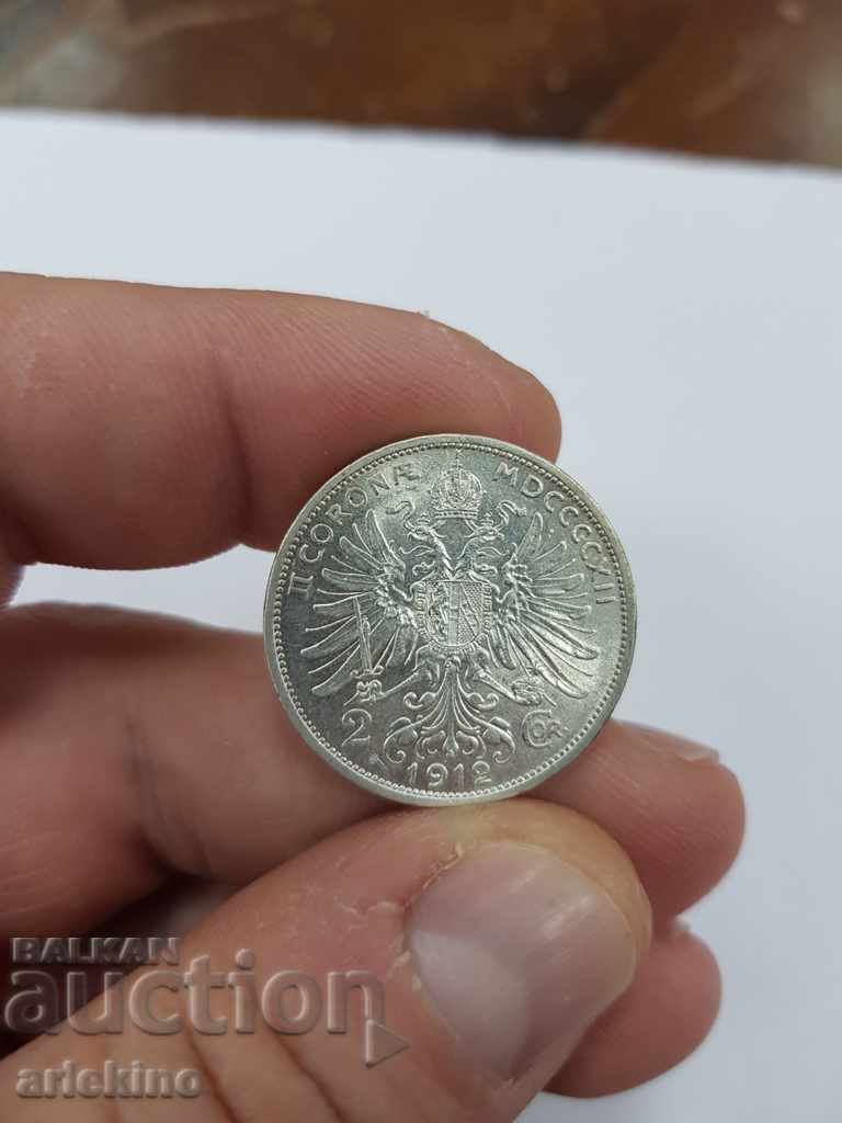 Auction Collectible silver Austrian coin 2 cor 1912 Auction Collectible silver Austrian coin 2 cor 1912