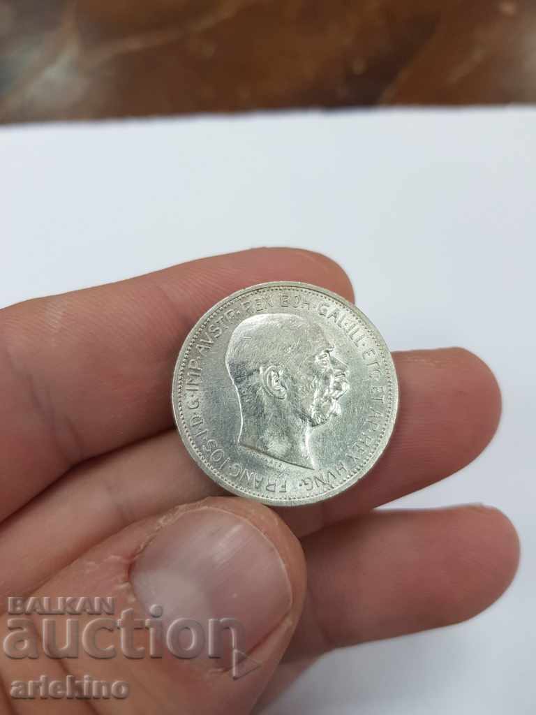 Collectible silver Austrian coin 2 cor 1912 - 6 Collectible silver Austrian coin 2 cor 1912 - 6