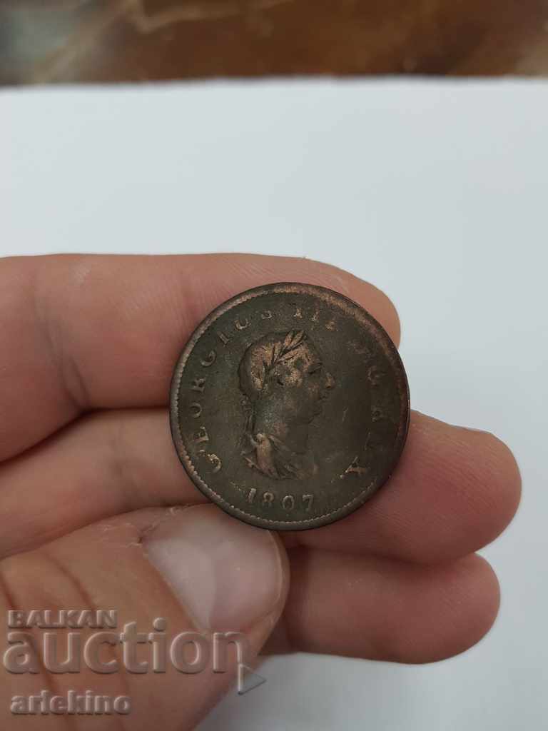 Collectible old English coin 1807
