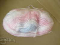 Yarn white, light blue and pink-ombre 54 grams