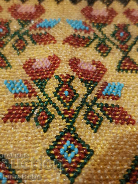 Auction 19th Century Hand Embroidery Beads for Making Home Slippers Auction 19th Century Hand Embroidery Beads for Making Home Slippers