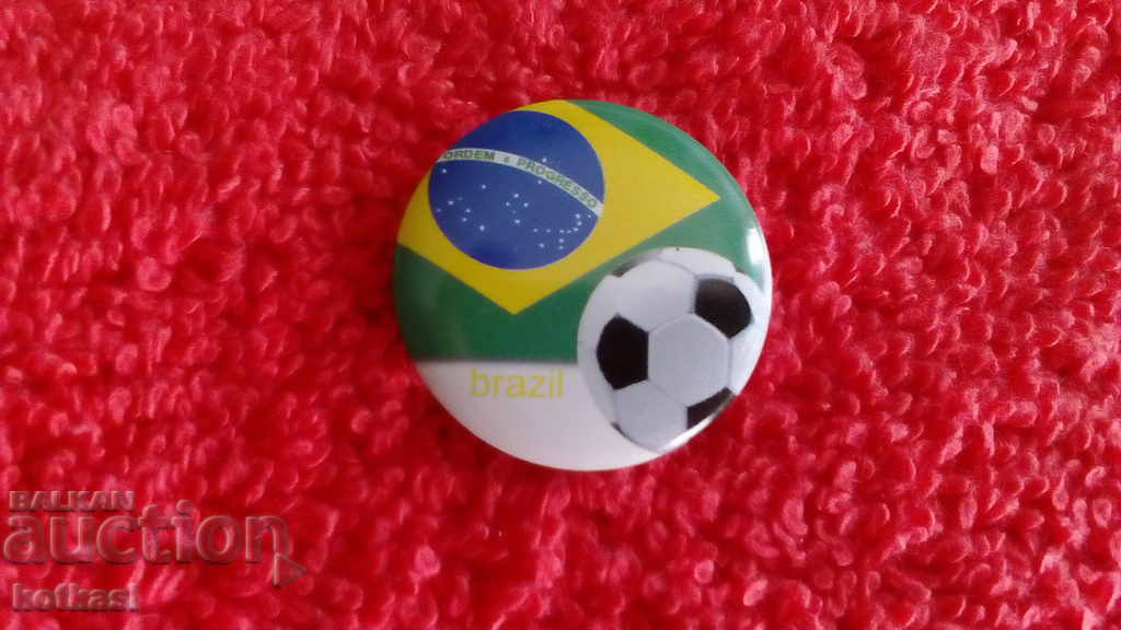 Old sports football badge Brazil