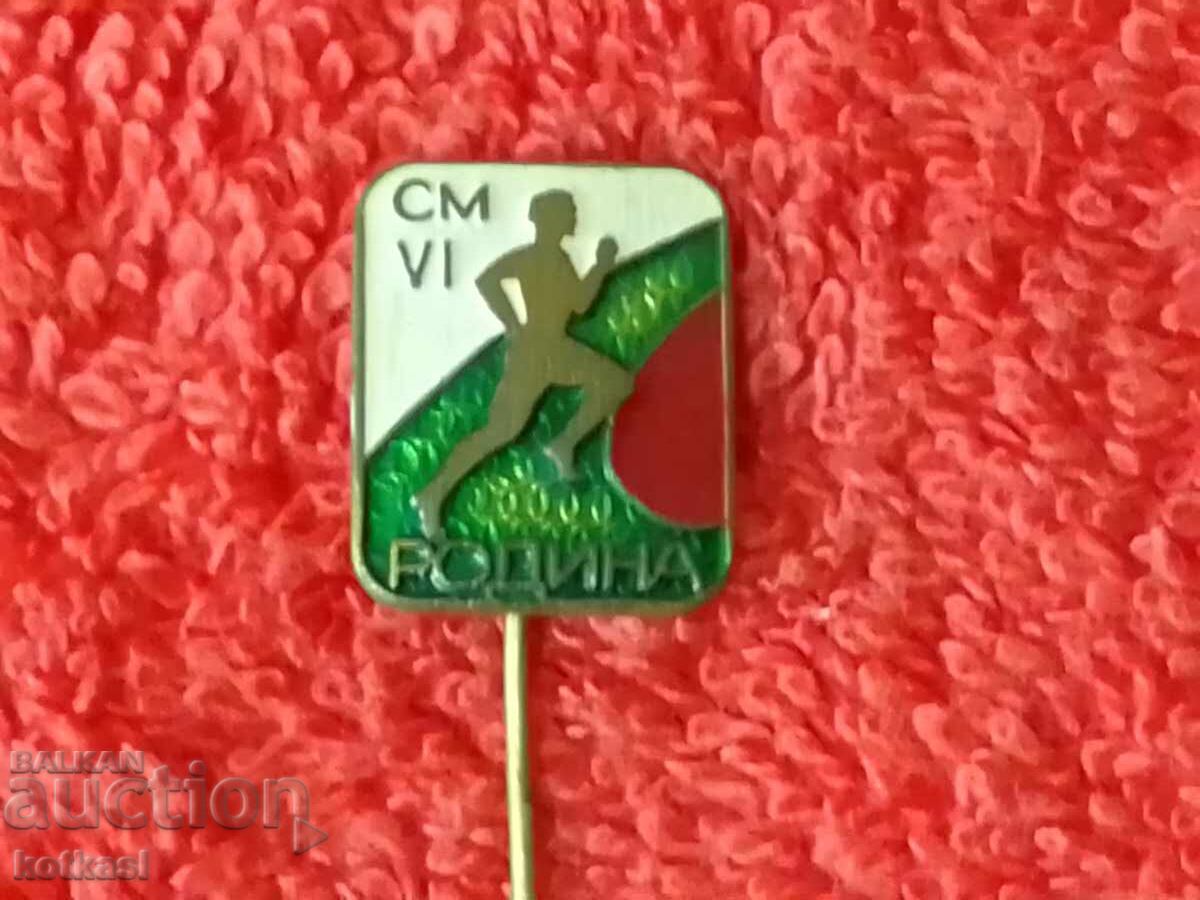Old badge bronze enamel pin CM VI RODINA excellent - 6 Old badge bronze enamel pin CM VI RODINA excellent - 6
