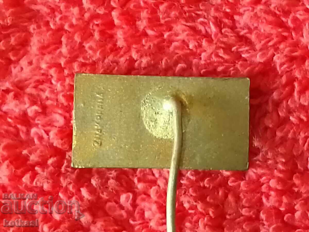 Auction Old solid metal badge bronze enamel marking Auction Old solid metal badge bronze enamel marking