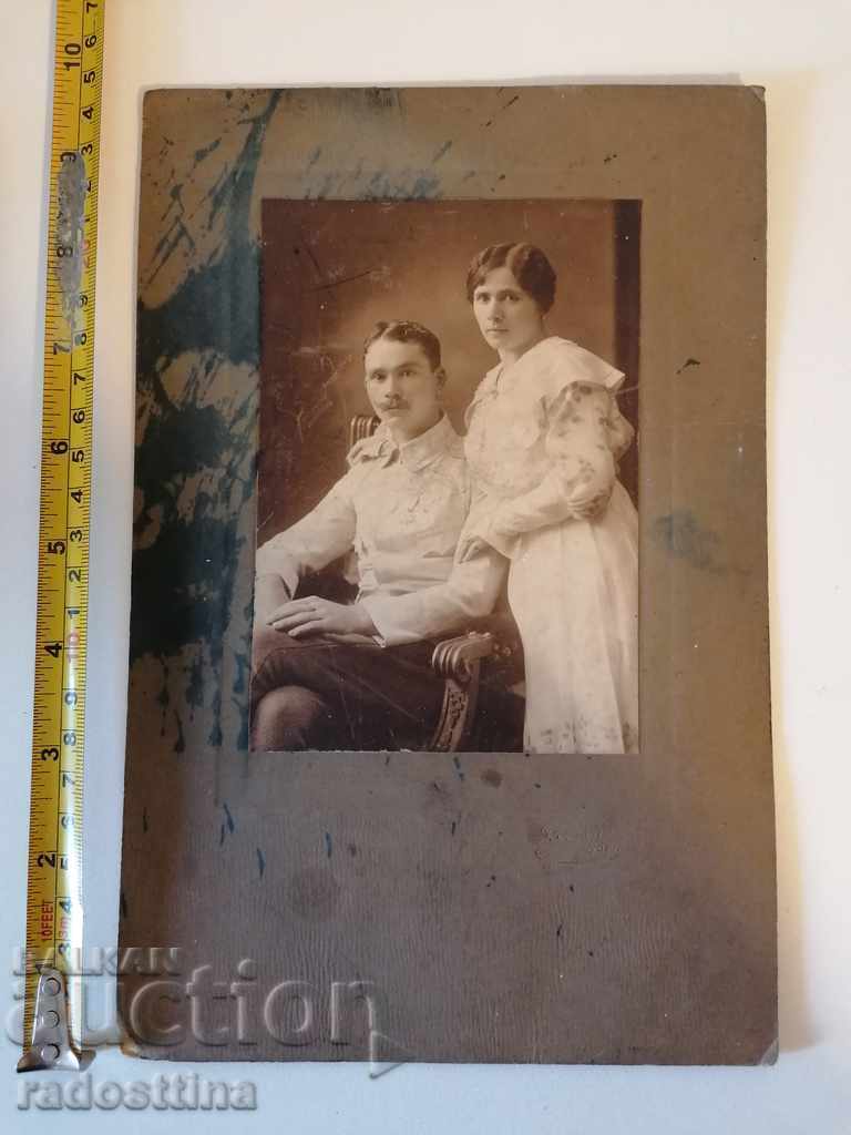 Φωτογραφία χαρτόνι φωτογραφία Δ. Καράς Σόφια παράσημα