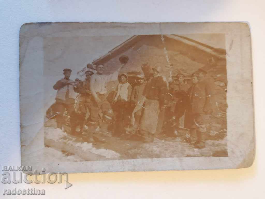 Fotografie veche Primul Război Mondial 1918 din front