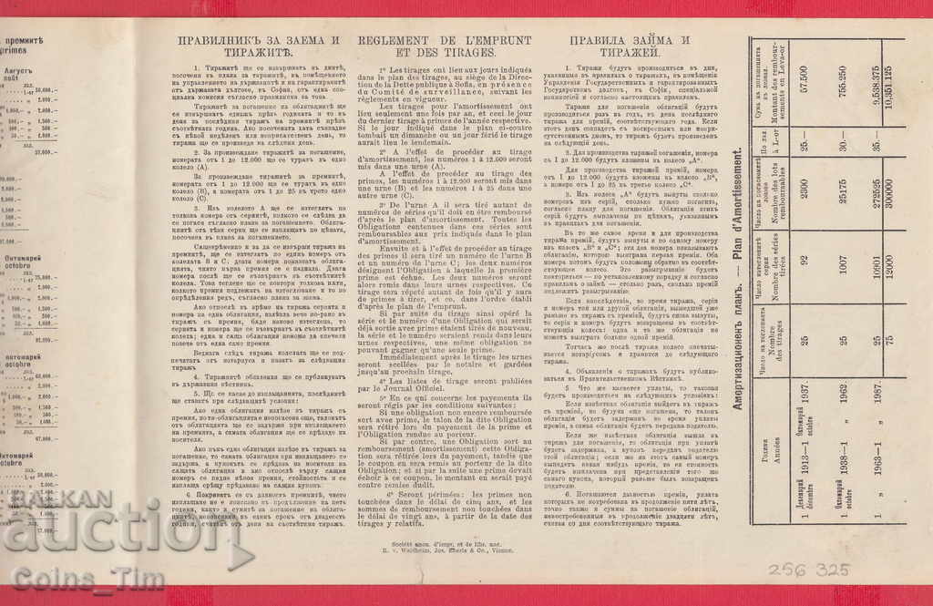 Auction 256325/1912 - BOND Bulgarian State "Red Cross" Auction 256325/1912 - BOND Bulgarian State "Red Cross"