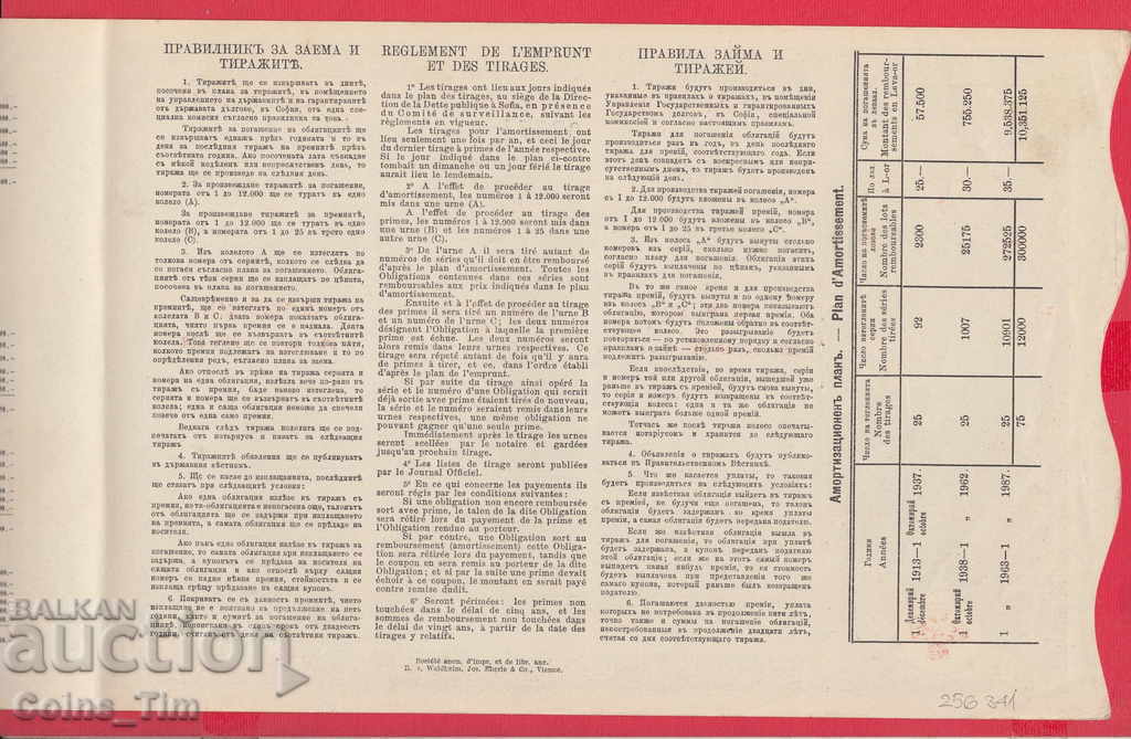 Auction 256341/1912 - BOND Bulgarian Red Cross Auction 256341/1912 - BOND Bulgarian Red Cross