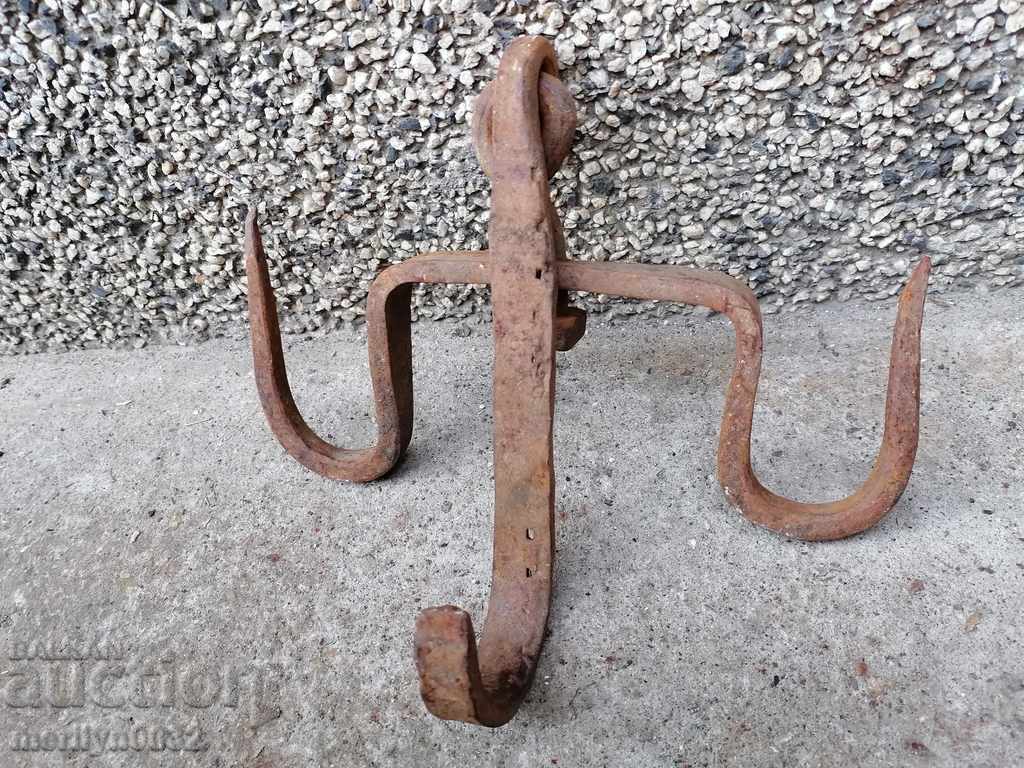 An old forged scraping hook, double twin with price 43.00 BGN | € 21.99