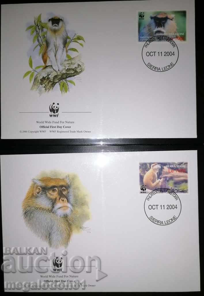 Sierra Leone - Monkeys, WWF with price 10.50 BGN | € 5.37 Sierra Leone - Monkeys, WWF with price 10.50 BGN | € 5.37