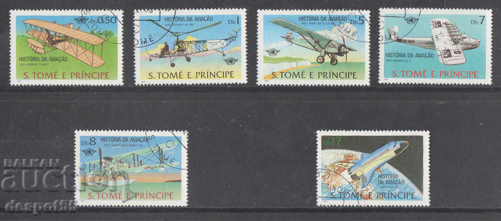 1979. Sao Tome and Principe. Airplanes - history of aviation.