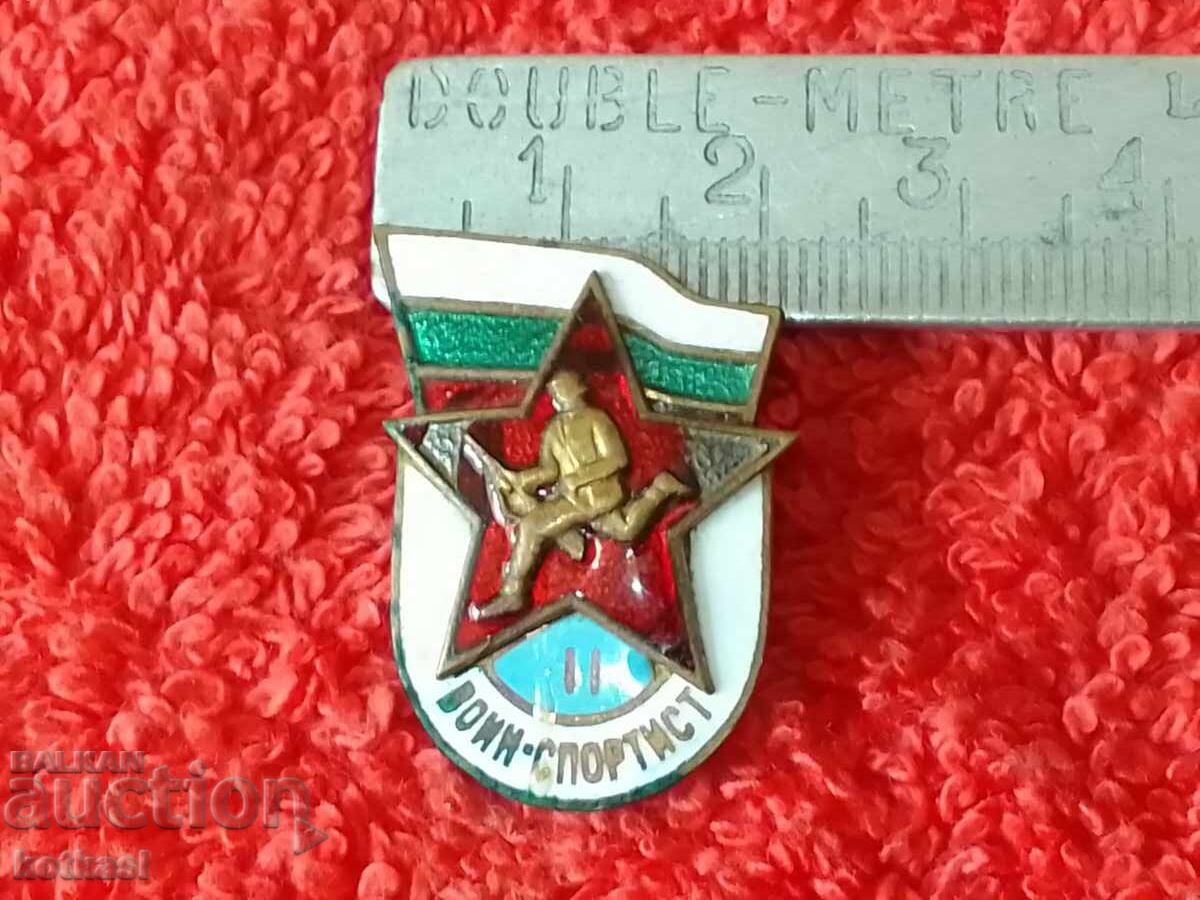 Old social badge enamel Warrior - athlete II class Old social badge enamel Warrior - athlete II class