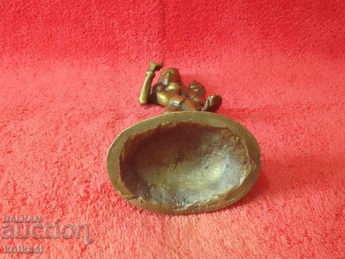 Old metal bronze figure of the Goddess Tara Woman Dancing - 6