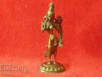 Veche figurină metalică de bronz a Zeiței TARA Femeie Dansând