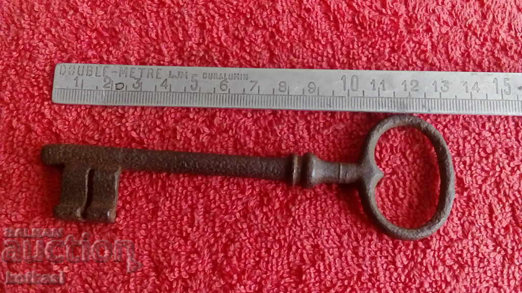 Old large hand forged iron Key
