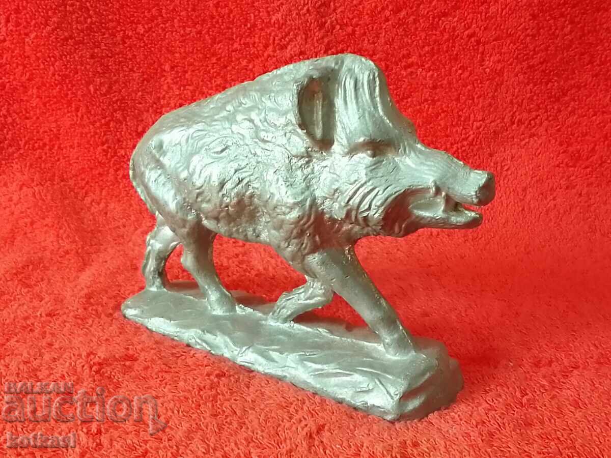 Veche figurină solidă din metal Boar Pig Game Hunting Veche figurină solidă din metal Boar Pig Game Hunting