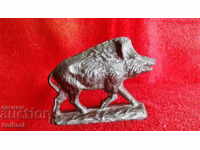 Veche figurină solidă din metal Boar Pig Game Hunting