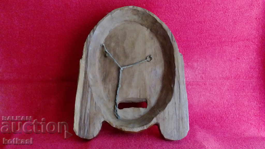 Old large massive wood carving mask of a Laughing Buddha, rare - 6 Old large massive wood carving mask of a Laughing Buddha, rare - 6