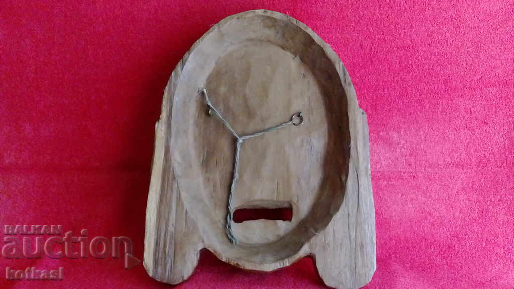 Old large massive wood carving mask of a Laughing Buddha, rare - 7 Old large massive wood carving mask of a Laughing Buddha, rare - 7