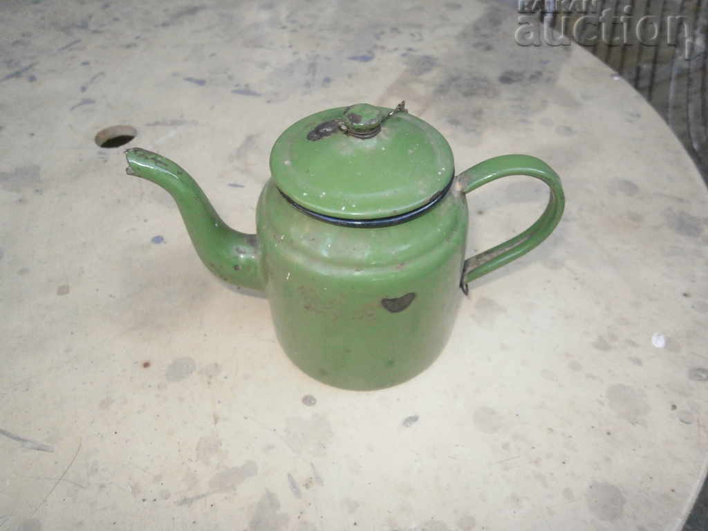 old vintage retro enamel teapot with price 21.00 BGN | € 10.74