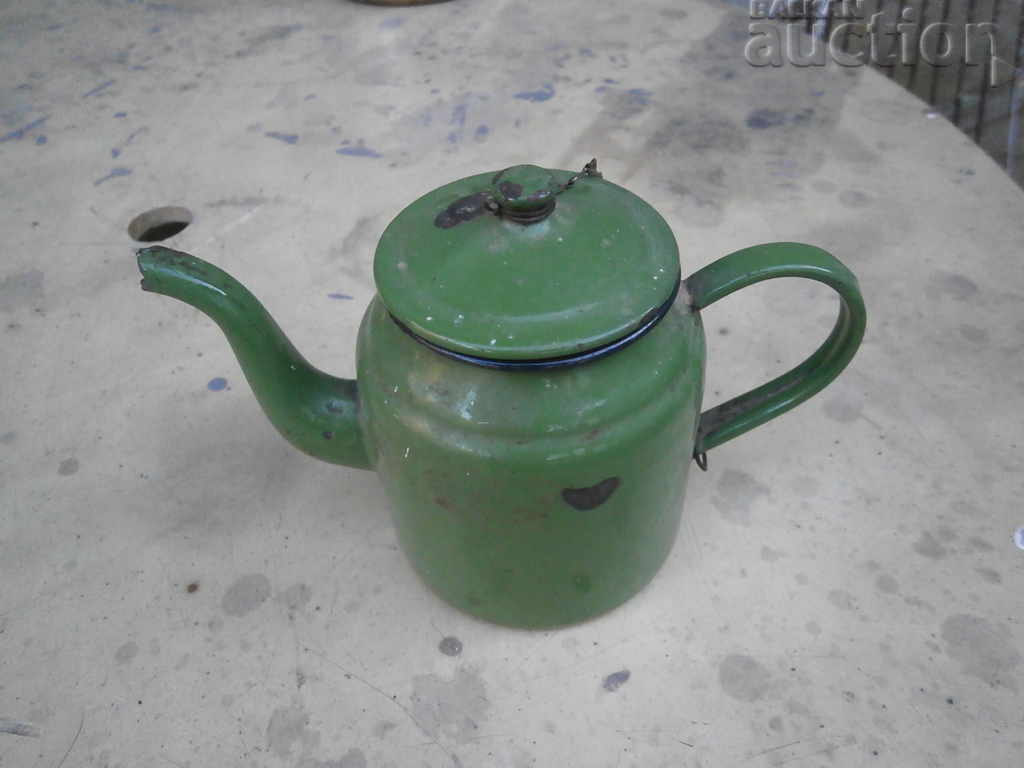 Auction  old vintage retro enamel teapot