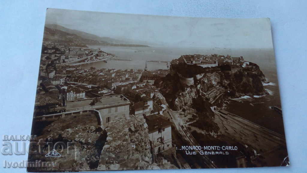 Postcard Monaco Monte-Carlo Vue Generale