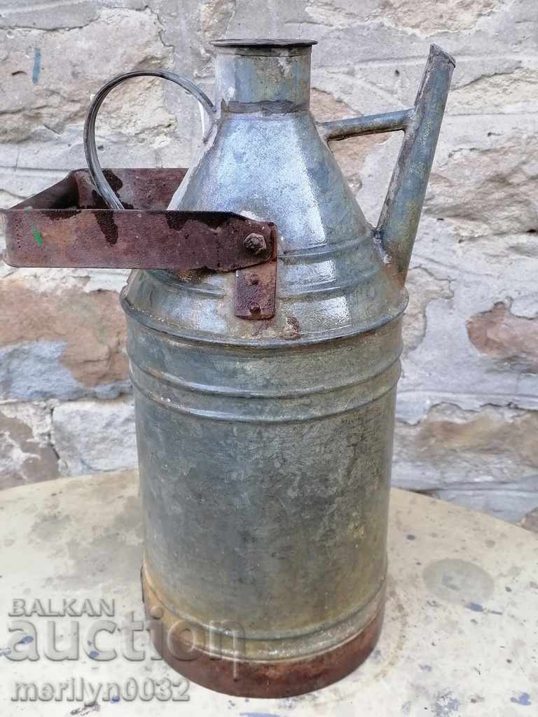 Old metal kettle WW2 galvanized tube for fuel bucket pot with price 49.00 BGN | € 25.05