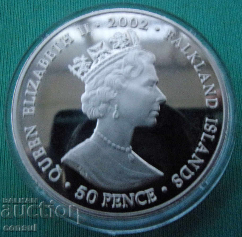 Insulele Falkland 50 Pence 2002 UNC PROOF cu preț € 30.68 | 60.00 BGN Insulele Falkland 50 Pence 2002 UNC PROOF cu preț € 30.68 | 60.00 BGN
